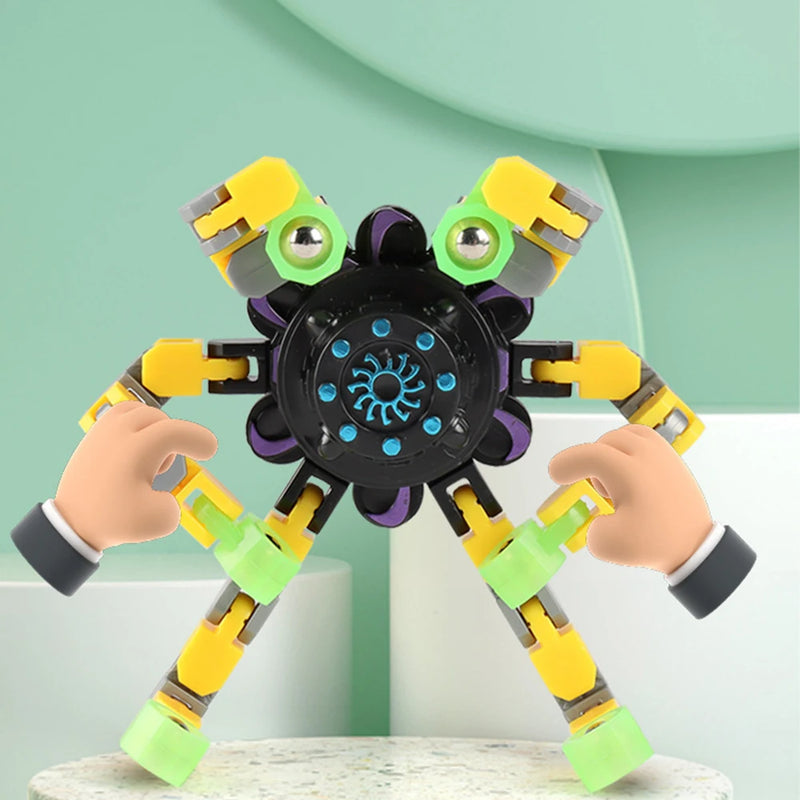 Spinner Fidget Deformável: Brinquedo Antiestresse para Diversão e Relaxamento