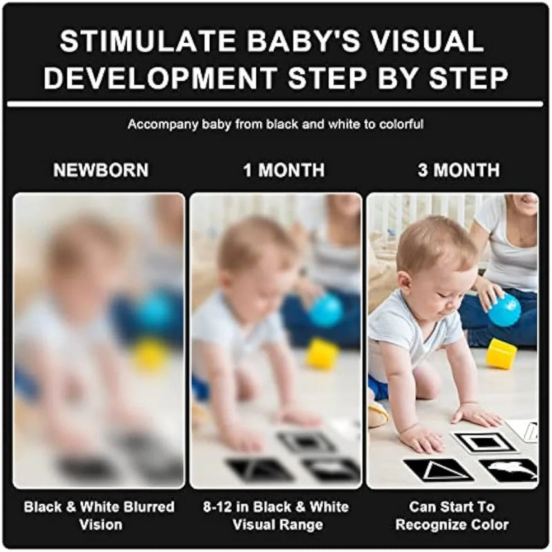 Cartões de Estímulo Visual Montessori para Bebês: Desenvolvimento Cerebral desde o Nascimento