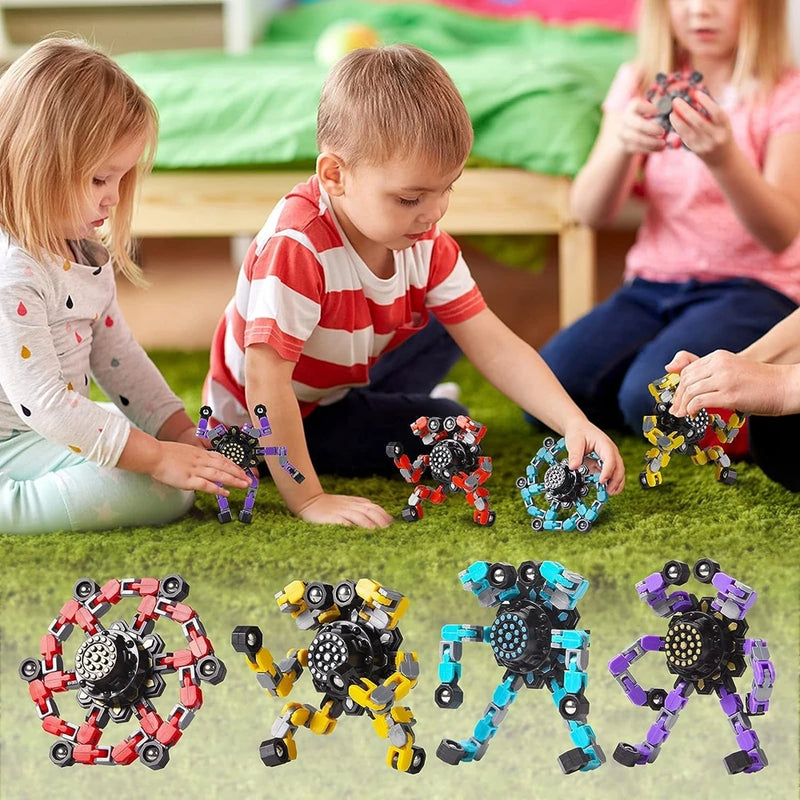 Spinner Fidget Deformável: Brinquedo Antiestresse para Diversão e Relaxamento